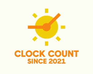 Solar Sun Clock logo design