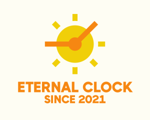 Solar Sun Clock logo design