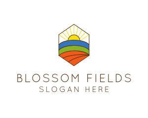 Farming Agriculture Field  logo design