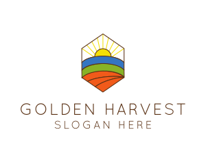 Farming Agriculture Field  logo design