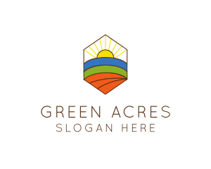 Farming Agriculture Field  logo design