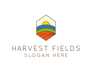 Farming Agriculture Field  logo design