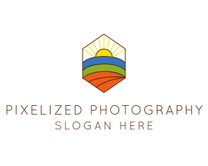 Farming Agriculture Field  logo design