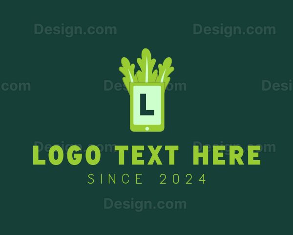 Organic Lettuce Phone Logo