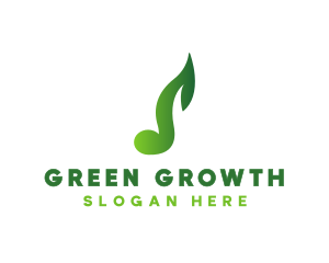 Green Leaf Music logo design