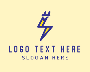 Blue Electric Plug logo