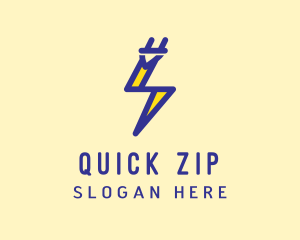 Blue Electric Plug logo design