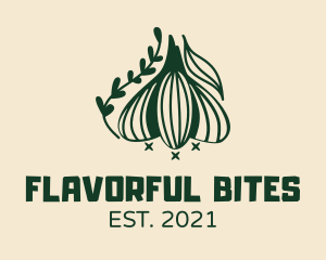 Garlic Cooking Ingredient logo design