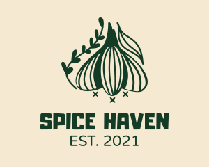 Garlic Cooking Ingredient logo design