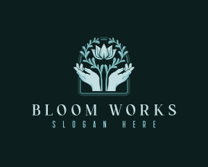 Flower Hand Spa logo design