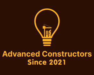 Construction Site Bulb logo design