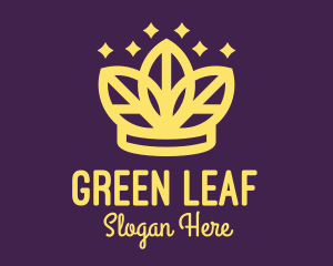 Golden Crown Leaf logo design