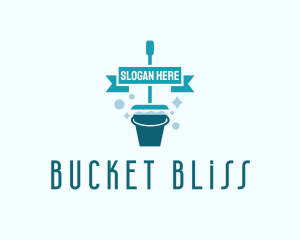 Housekeeping Mop Bucket  logo design