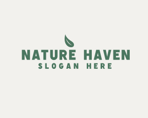 Natural Eco Leaf logo design