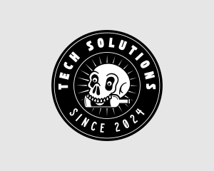 Skull Pub Liquor Logo