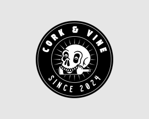 Skull Pub Liquor logo design