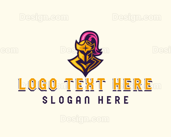 Knight Helmet Warrior Logo