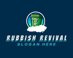 Trash Bin Cartoon logo