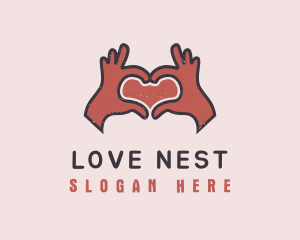 Hands Love Dating logo design