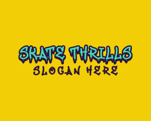 Urban Skate Graffiti logo design