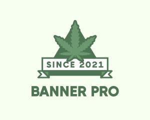 Pyramid Marijuana Banner logo design