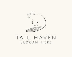 Wild Beaver Animal logo design