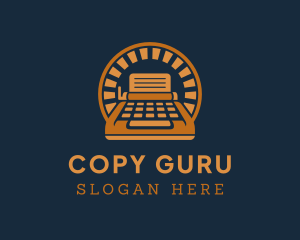 Retro Document Typewriter logo