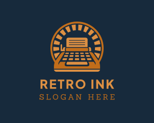 Retro Document Typewriter logo