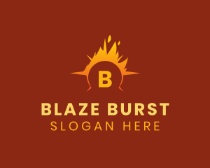 Hot Sun Flaming  logo design