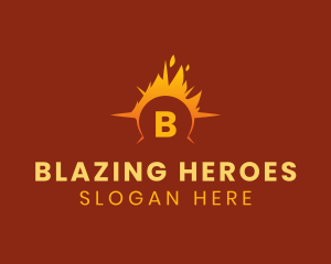 Hot Sun Flaming  logo design