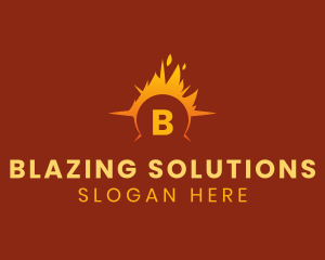 Hot Sun Flaming  logo design