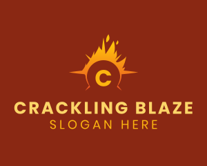 Hot Sun Flaming  logo design