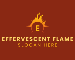 Hot Sun Flaming  logo design