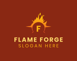 Hot Sun Flaming  logo design