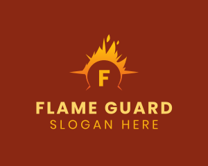 Hot Sun Flaming  logo design