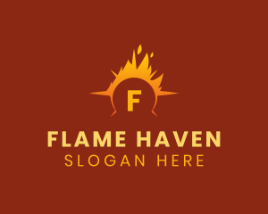 Hot Sun Flaming  logo design