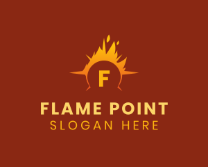 Hot Sun Flaming  logo design