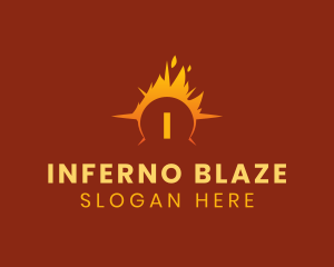 Hot Sun Flaming  logo design