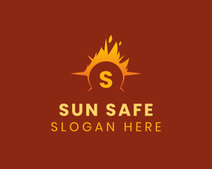 Hot Sun Flaming  logo design