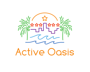 Tropical City Oasis logo design