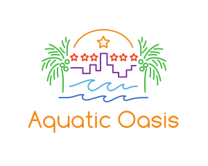 Tropical City Oasis logo design