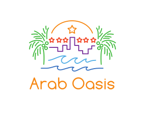 Tropical City Oasis logo design