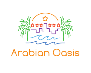 Tropical City Oasis logo design