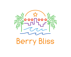 Tropical City Oasis logo design