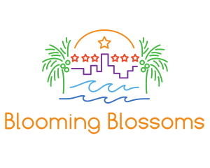 Tropical City Oasis logo design