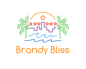 Tropical City Oasis logo design