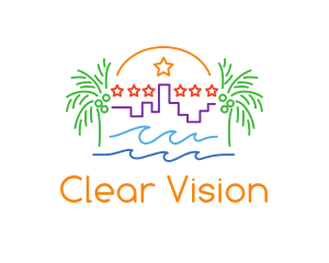 Tropical City Oasis logo design