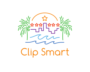 Tropical City Oasis logo design