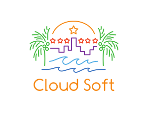 Tropical City Oasis logo design