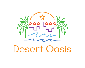 Tropical City Oasis logo design